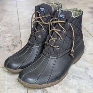 Sperry Saltwater Quilted Waterproof Duck Boots (women's 9)